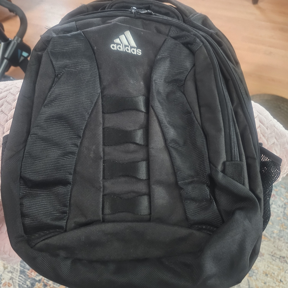 Adidas Black Men's Backpack with White Logo